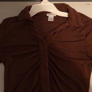 Dark brown cami,XS,never worn,polyester and spandex